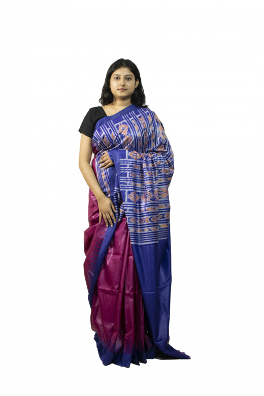 Handwoven Multicolor Tussar Saree