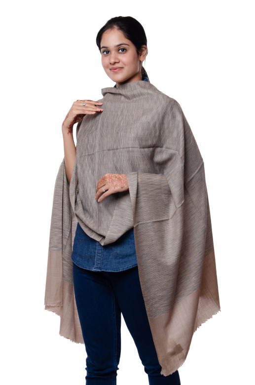 Handwoven Semi Pashmina Multicolor Stole Leh