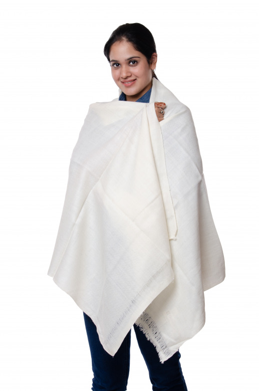 Handwoven White Rafal Stole Leh