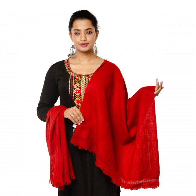 Handwoven (Pure Wool) Red Stole