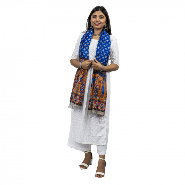 Tribes India Gicha Tribal Print Multicolor Stole