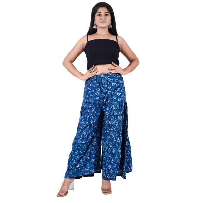 Tribes India Hand Block Printed Cotton Sharara