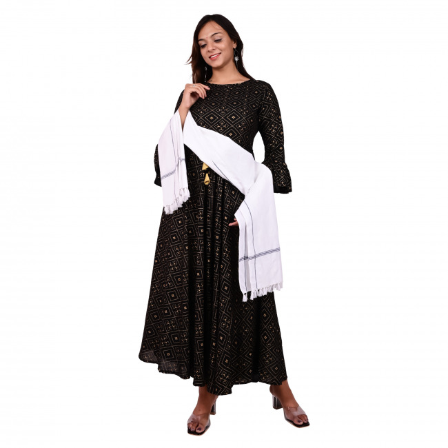 Tribes India Hand-loom Pure White Cotton Stole
