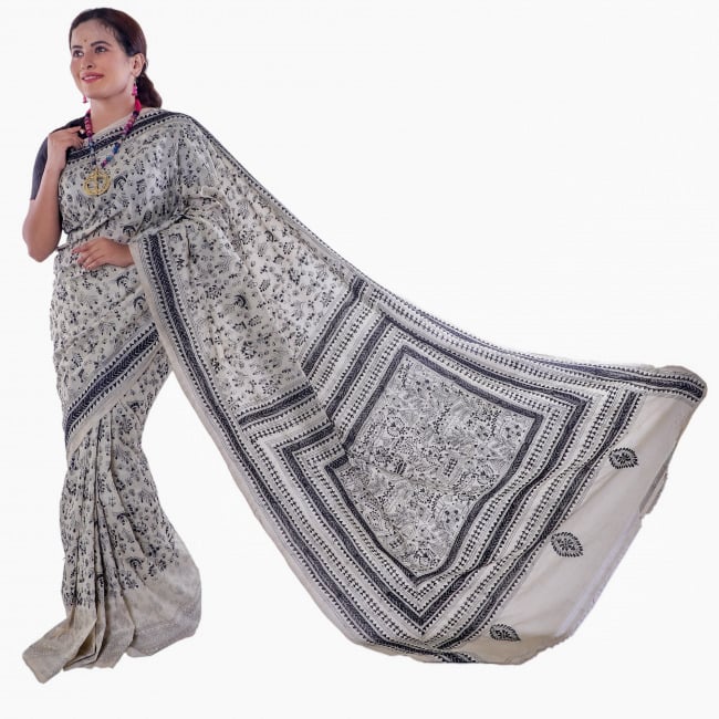 Handwoven Tussar Silk Saree