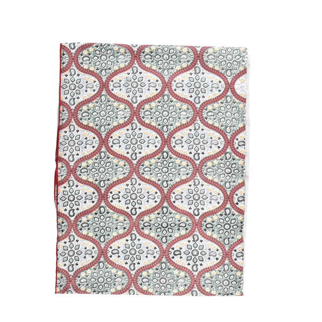 Tribes India Double Bedsheet with 2 Pillow Covers Red with Maroon Color