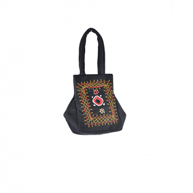 Tribes India Banjara Cell Cover Bag Standard Size Black Color