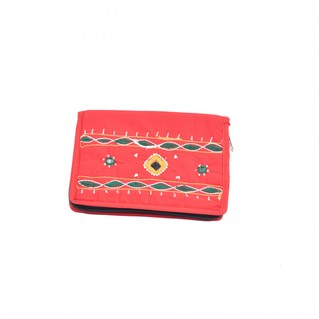 Tribes India Cell Cover Bag Red Color