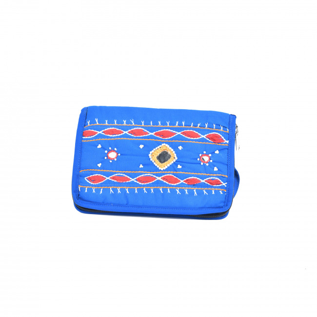 Tribes India Handmade Banjara Cell Cover Bag 11 X 8 Blue Color