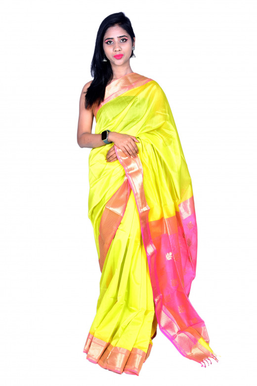 Tribes India Handwoven Maheshwari Saree