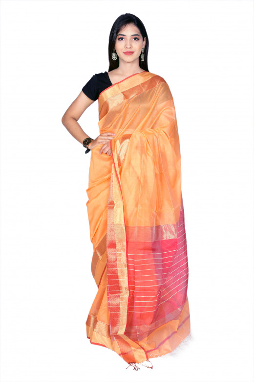 Tribes India Handwoven Maheshwari Saree