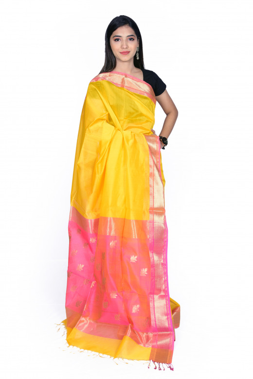 Tribes India Handwoven Maheshwari Saree