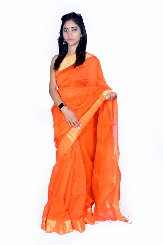 Tribes India Handwoven Maheshwari Saree