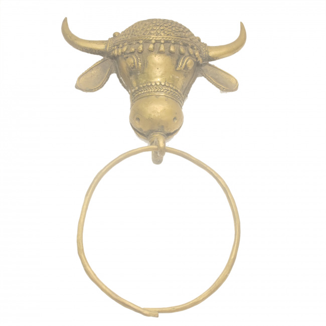 Handcrafted Metal Bull mask