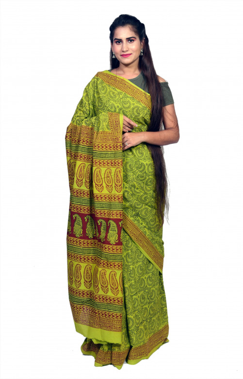 Tribes India Cotton Bagh Saree