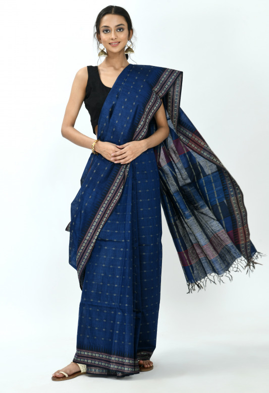 Tribes India Tassar Silk Butta Saree