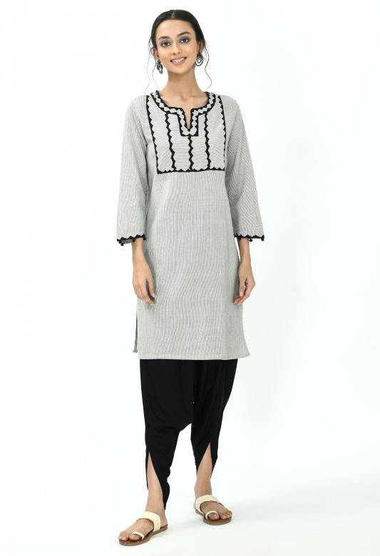 Tribes India Kurta Long Mangalgiri Checks