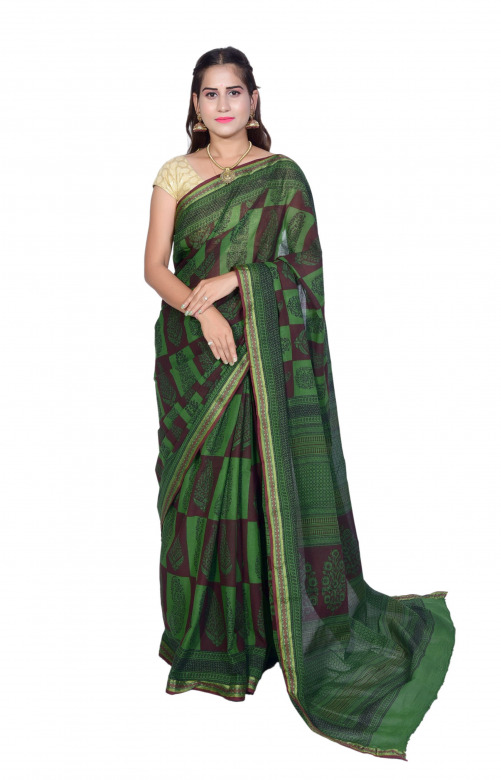 TRIBES INDIA HANDWOVEN SAREE COTTON