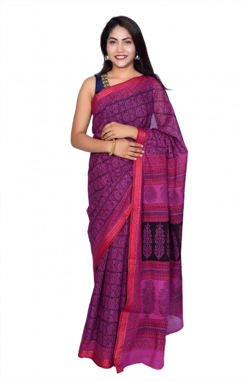TRIBES INDIA HANDWOVEN SAREE COTTON