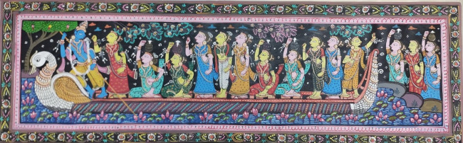 Handmade Multicolor Pattachitra Cloth Painting of Odisha