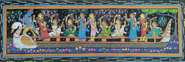Handmade Multicolor Pattachitra Cloth Painting of Odisha