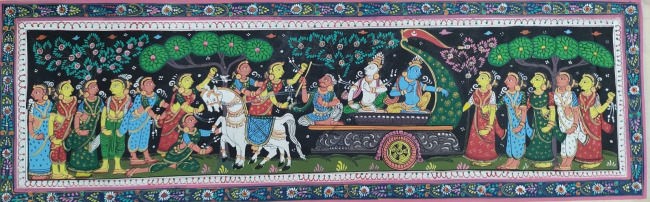 Handmade Multicolor Pattachitra Cloth Painting of Odisha