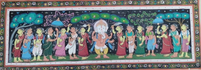 Handmade Multicolor Pattachitra Cloth Painting of Odisha