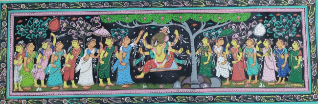 Handmade Multicolor Pattachitra Cloth Painting of Odisha
