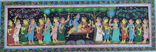 Handmade Multicolor Pattachitra Cloth Painting of Odisha