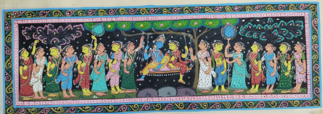 Handmade Multicolor Pattachitra Cloth Painting of Odisha