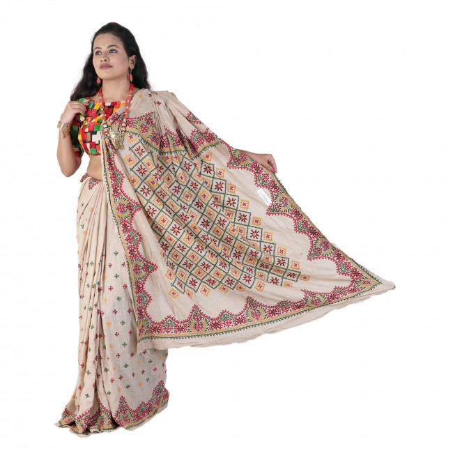 Tassar Slik Gujarati Work