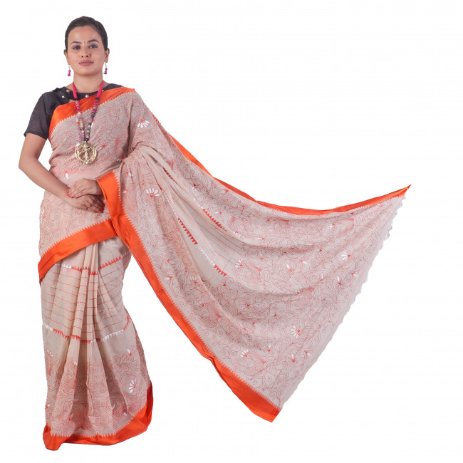 Cotton Kantha Saree