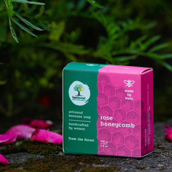 Handmade Beeswax Rose Soap (100 Grams)