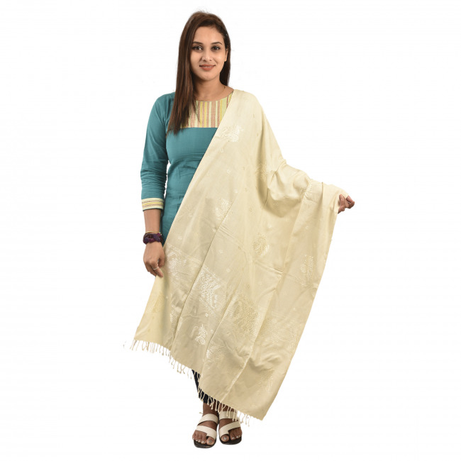 Hand Woven Traditional Eri Silk Shawl By Tribal Artisans of Assam