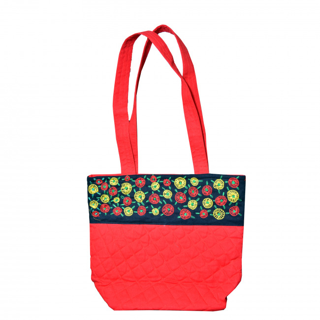 Hand Work Embroidery Bag Red (35Ã—32 cm)