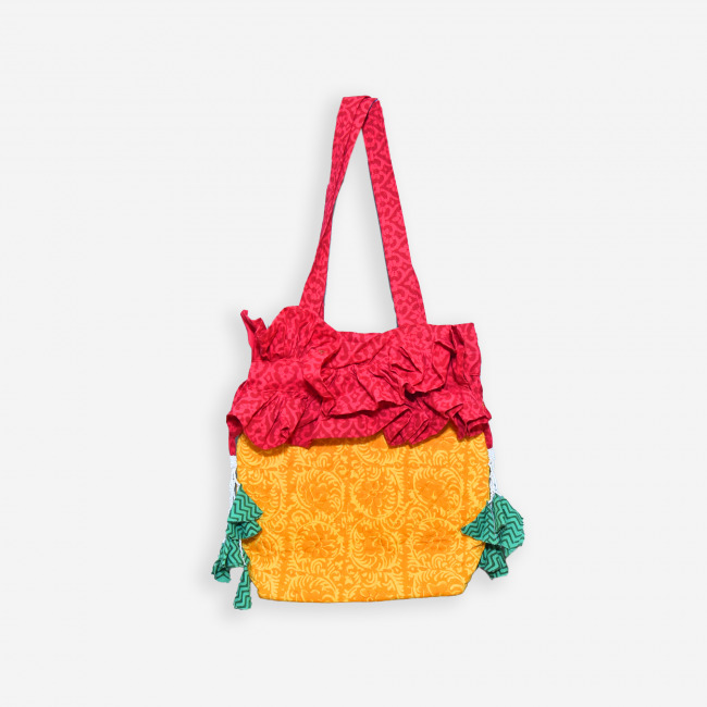 HandcraftedFlower Bag Yellow (36Ã—32 cm)