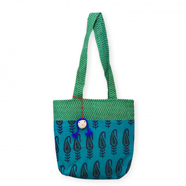 Handcrafted Shopping Bag Green (34x34 cm) - Ustav