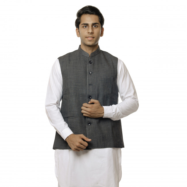 Handwoven Grey Sanskriti Jacket