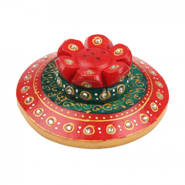 Agarbatti Stand (3 Inches) With Marble Meenakari