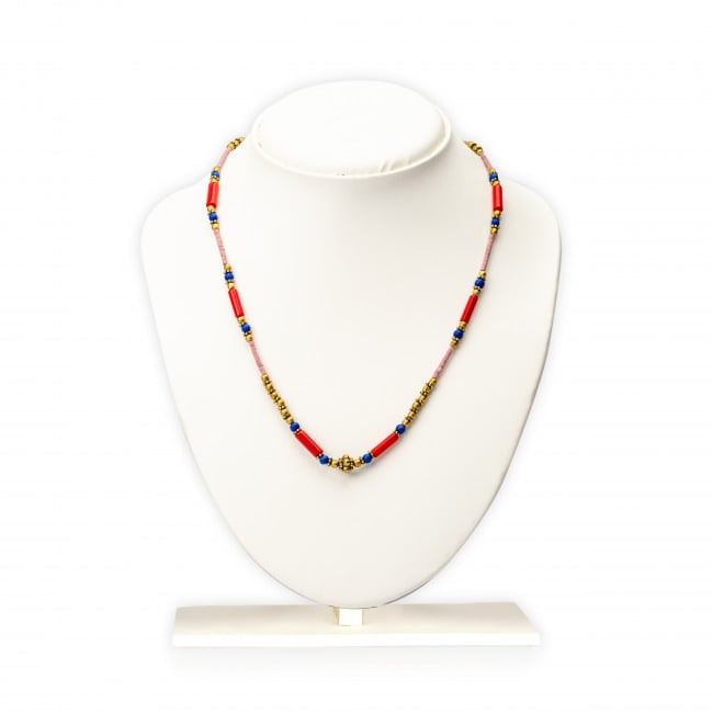 Handmade Red Single Line Firoza Mala Leh