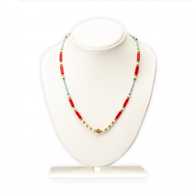 Handmade Multicolor Single Line Firoza Mala Leh