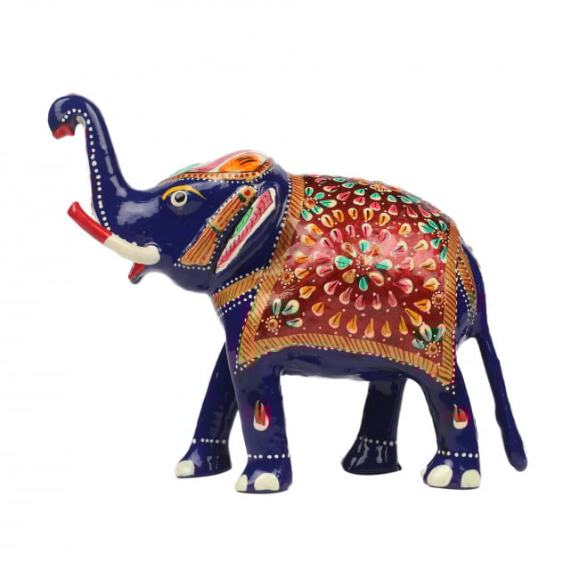 Metal Meenakari Painting Elephant (6 Inches)