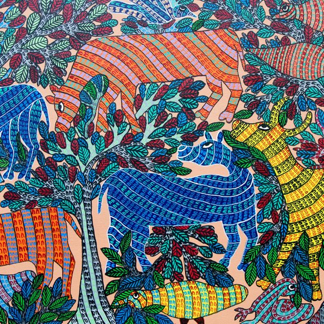Handmade Tribes India Gond Painting
