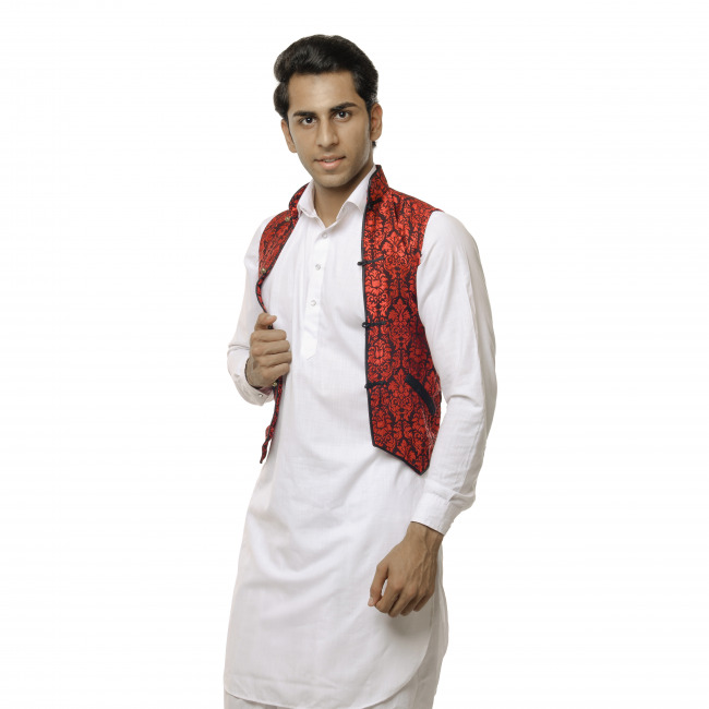 Handwoven Multicolor Cotton Designer Jacket Leh