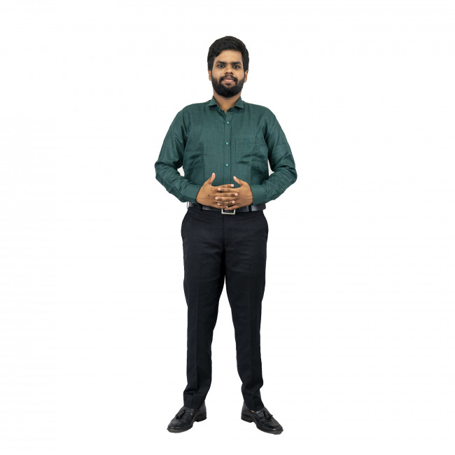 Tribes India Green Khadi Shirt