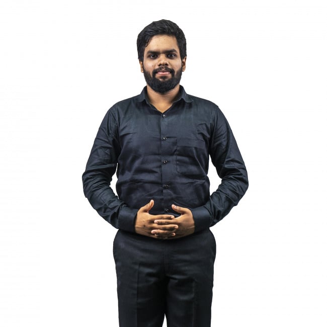 Tribes India Black Twill Cotton Shirt