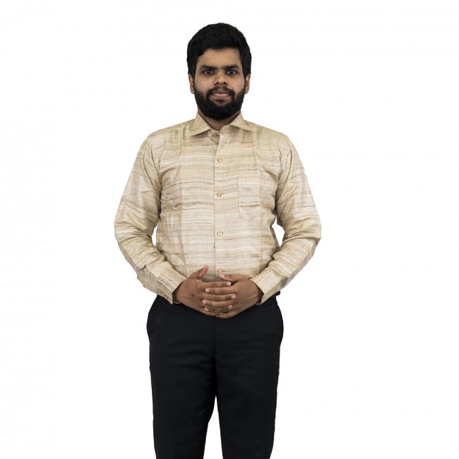 Tribes India Yellow Ghicha Cotton Shirt