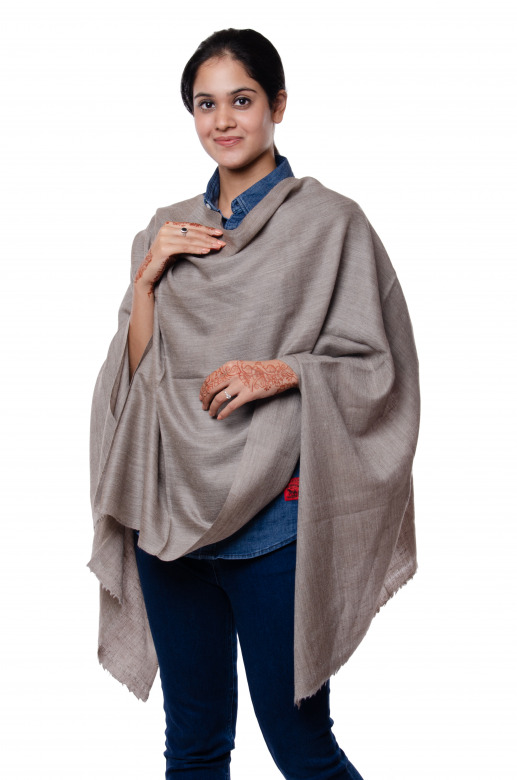 Handwoven Pure Woolen Brown Stole Leh
