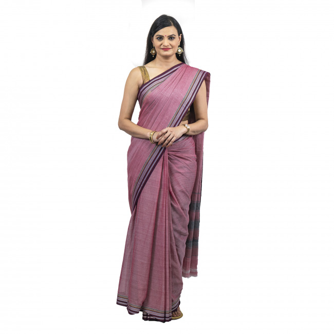 Tribes India Cotton Nagpuri Maroon Saree