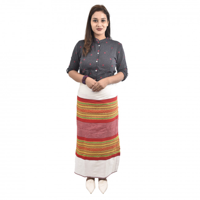 Handwoven Pure Cotton Multicolor Waist Wrap Around Wrapper