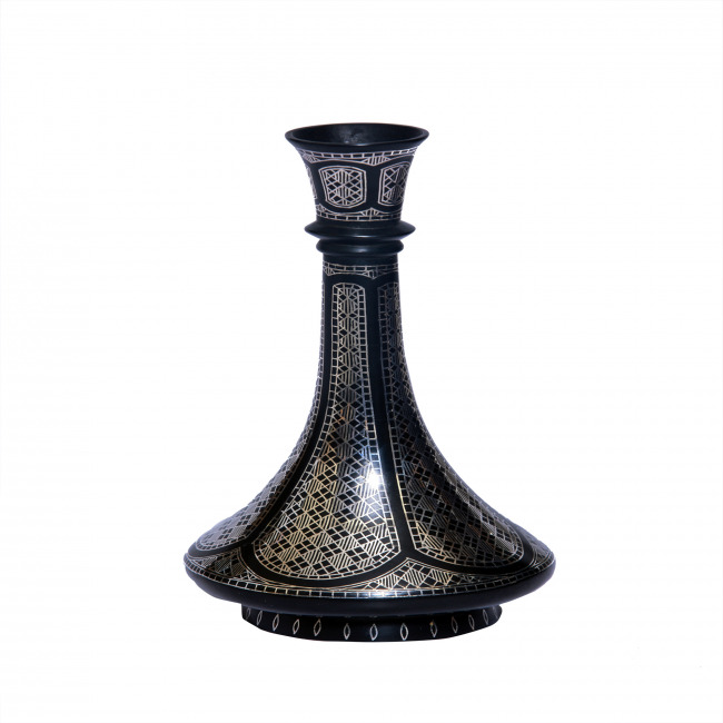Handcrafted Bidri Flower Vase – National Work Silver Inlay from Bidar | Tribes India